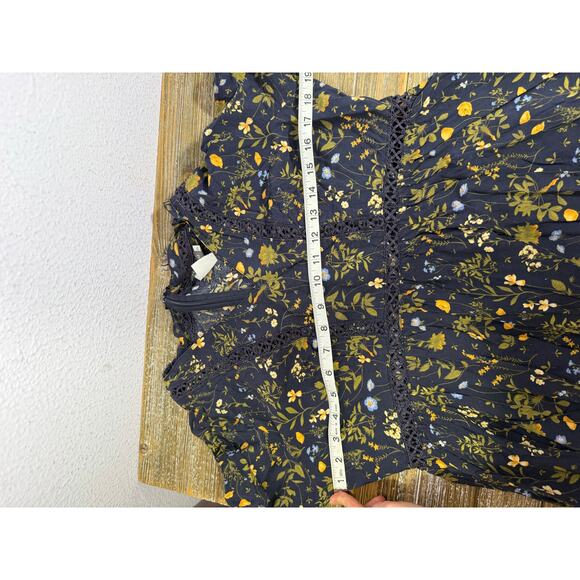 Earthbound Floral Boho Womens Romper Shorts Cottagecore Size XL Prairie Hippie - Picture 7 of 10